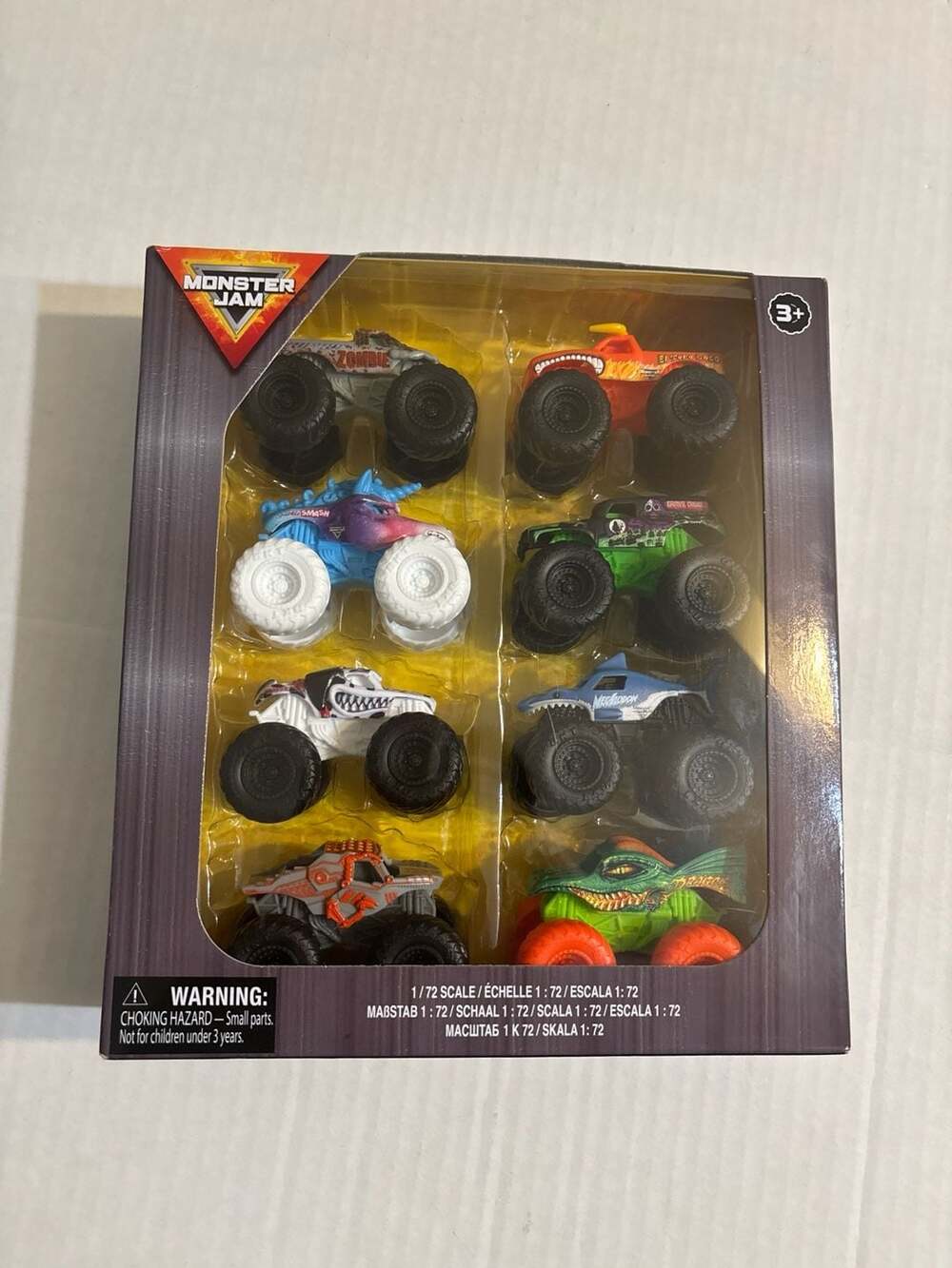 Monster Jam 1:72 Scale 8-Pack Monster Truck Set by Spin Master